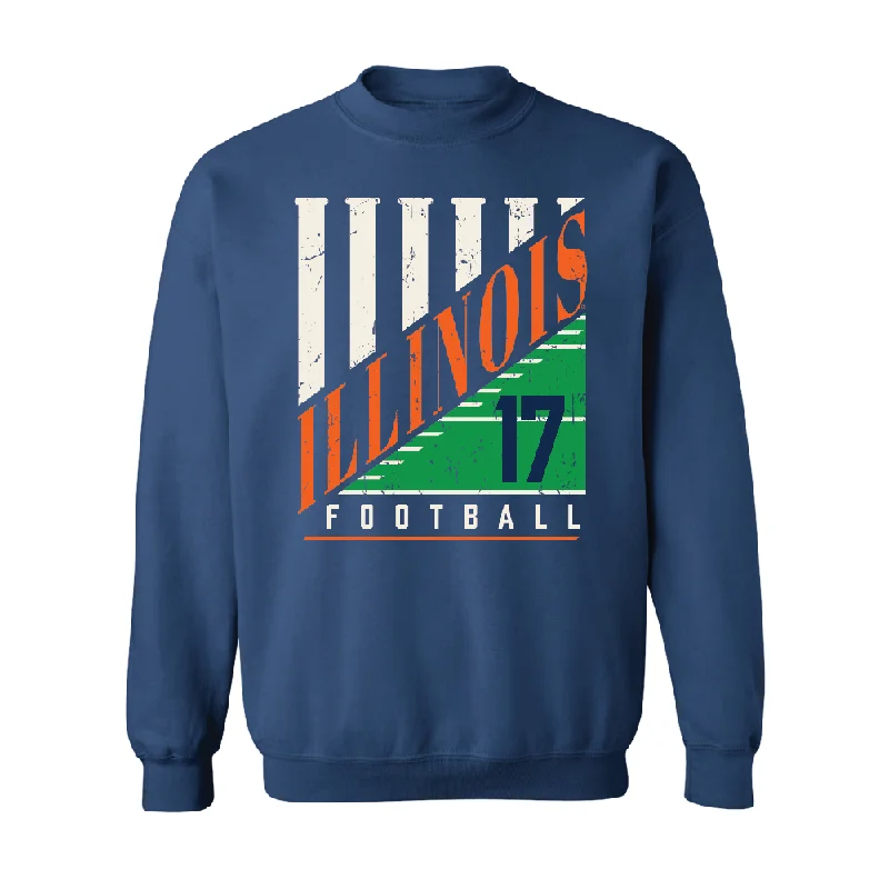 long sleeve winter jacket-Navy Illinois Columns Crew    - Collin Dixon