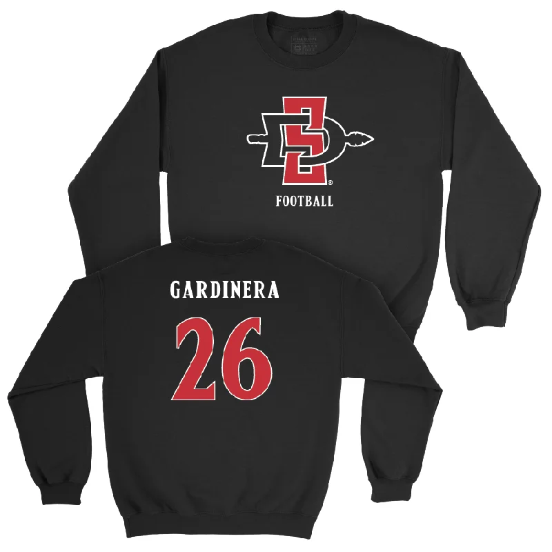 long sleeve casual dress-SDSU Football Black Mark Crew - Nick Gardinera #26