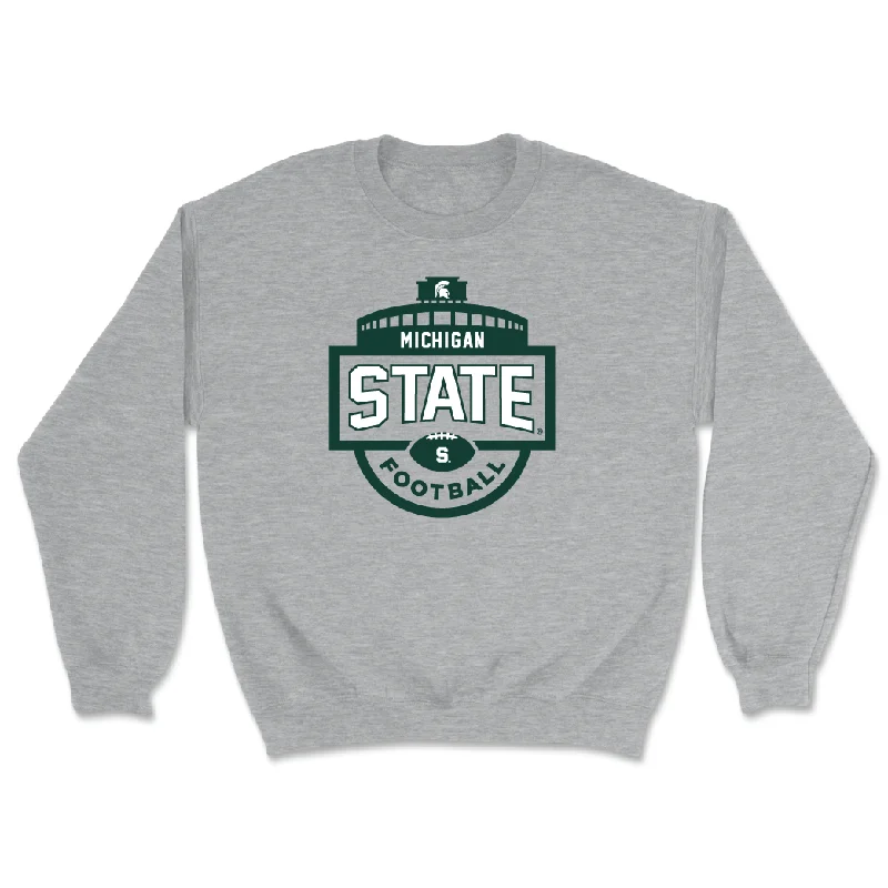 long sleeve shirt-Sport Grey Football Stadium Crewneck - Aaron Alexander