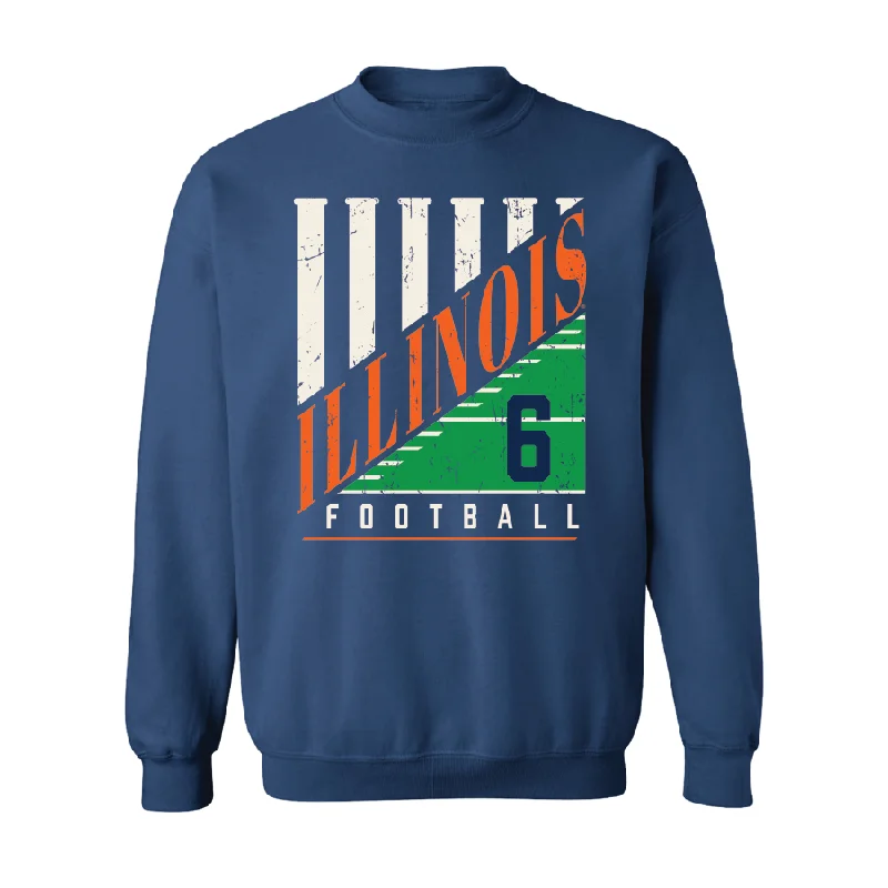 long sleeve work shirt-Navy Illinois Columns Crew  - Dennis Briggs Jr.