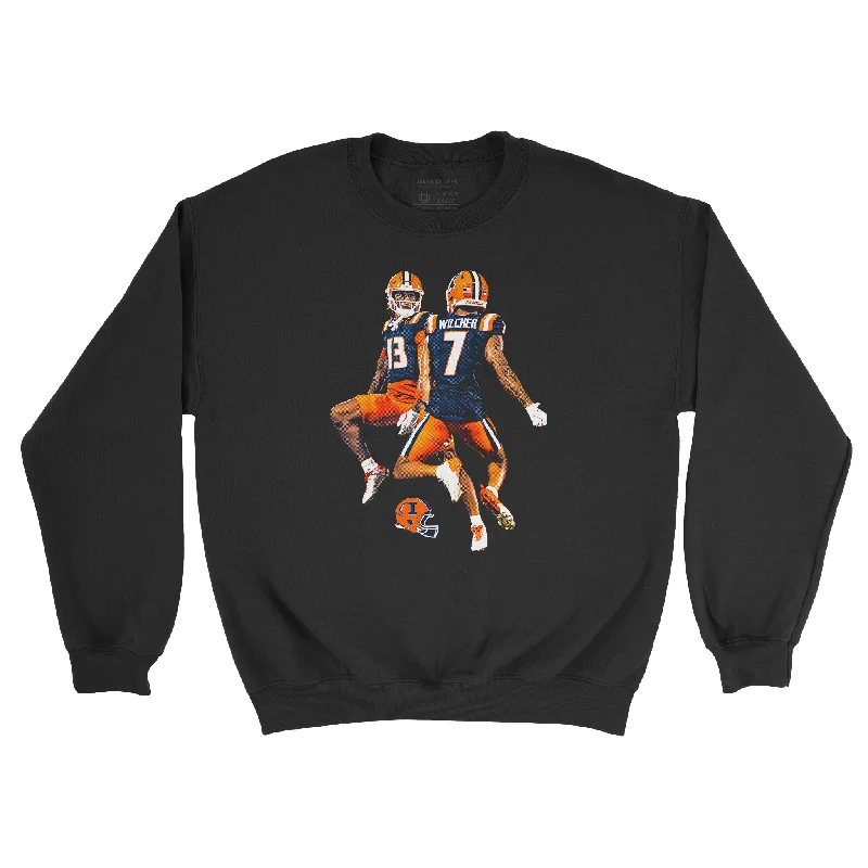 long sleeve oversized shirt-EXCLUSIVE RELEASE: Pat Bryant & Kenari Wilcher Hang Time Crew - Black