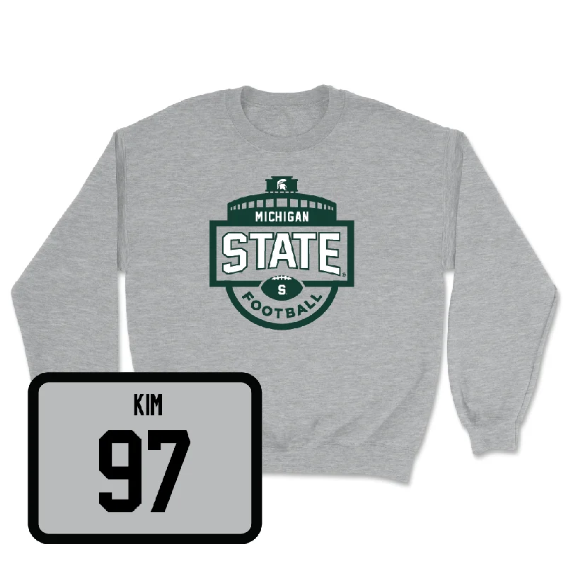 long sleeve dress-Sport Grey Football Stadium Crewneck - Jonathan Kim