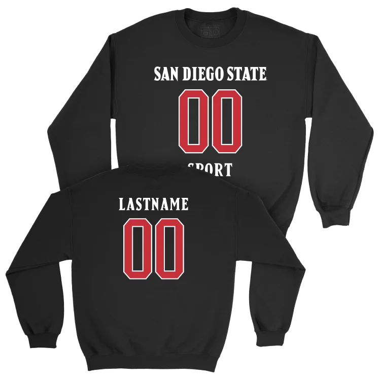 long sleeve thermal wear-SDSU Football Black Sideline Crew   - Ryan Weinberg