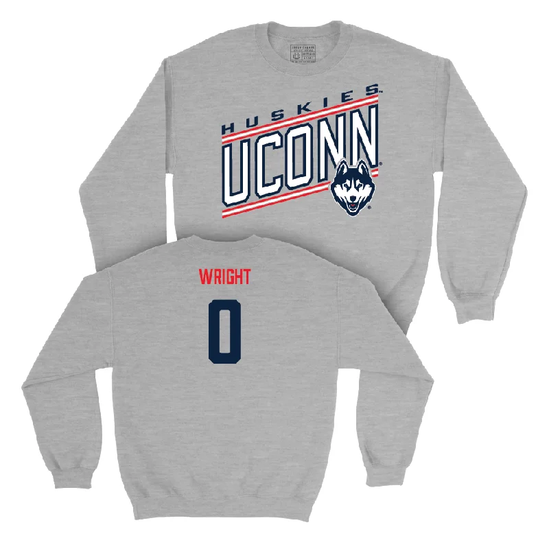 long sleeve sportswear-Sport Grey Football Vintage Crewneck   - Jordan Wright