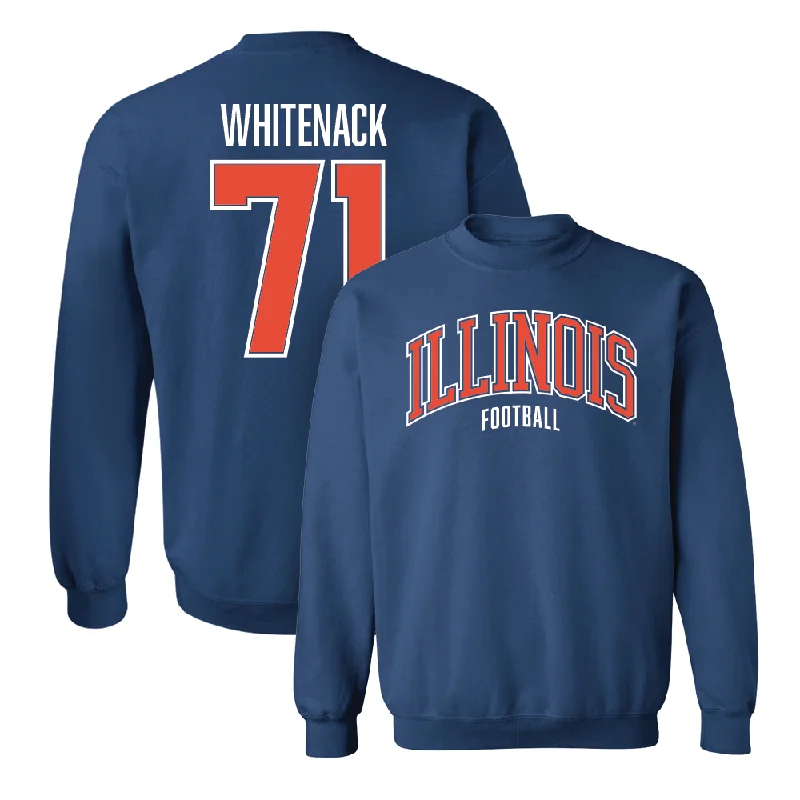 long sleeve winter jacket-Navy Illinois Arch Crew    - Hunter Whitenack