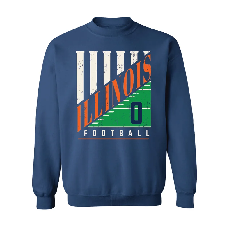 long sleeve striped shirt-Navy Illinois Columns Crew  - Chase Canada