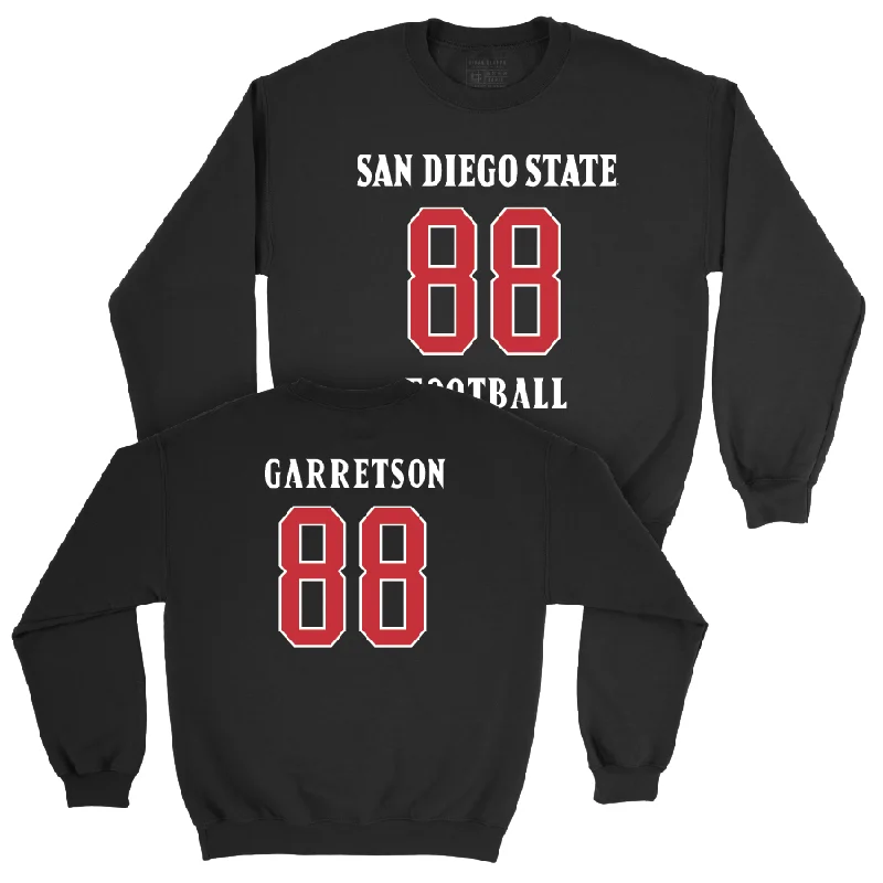 long sleeve striped shirt-SDSU Football Black Sideline Crew   - Gabe Garretson