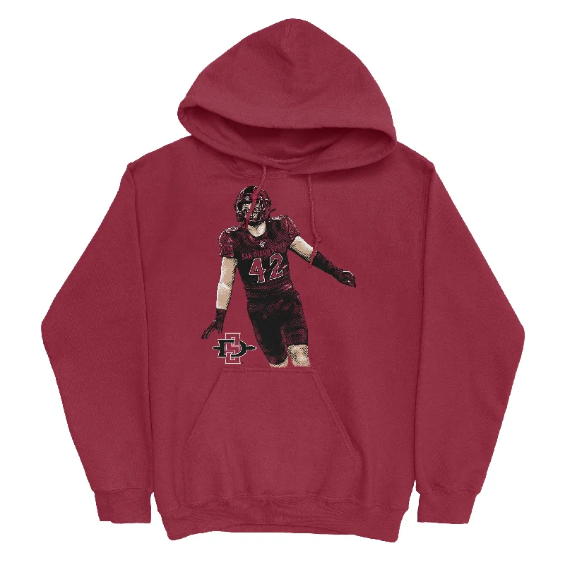 long sleeve workout wear-EXCLUSIVE RELEASE - Brady Anderson Illustrated Red Hoodie