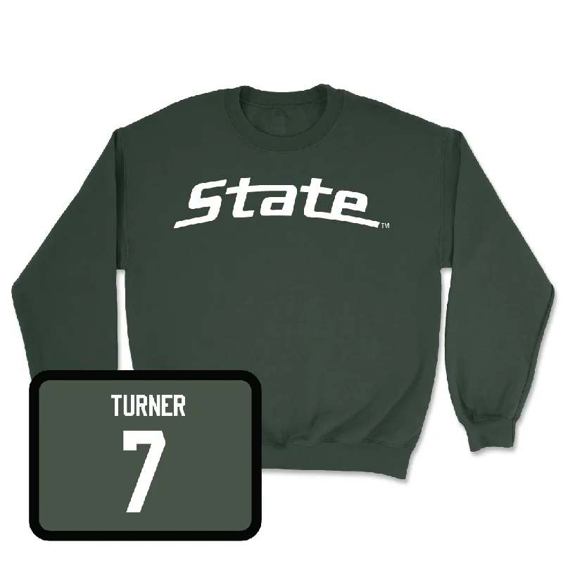 long sleeve sweater-Green Football State Crew  - Jordan Turner