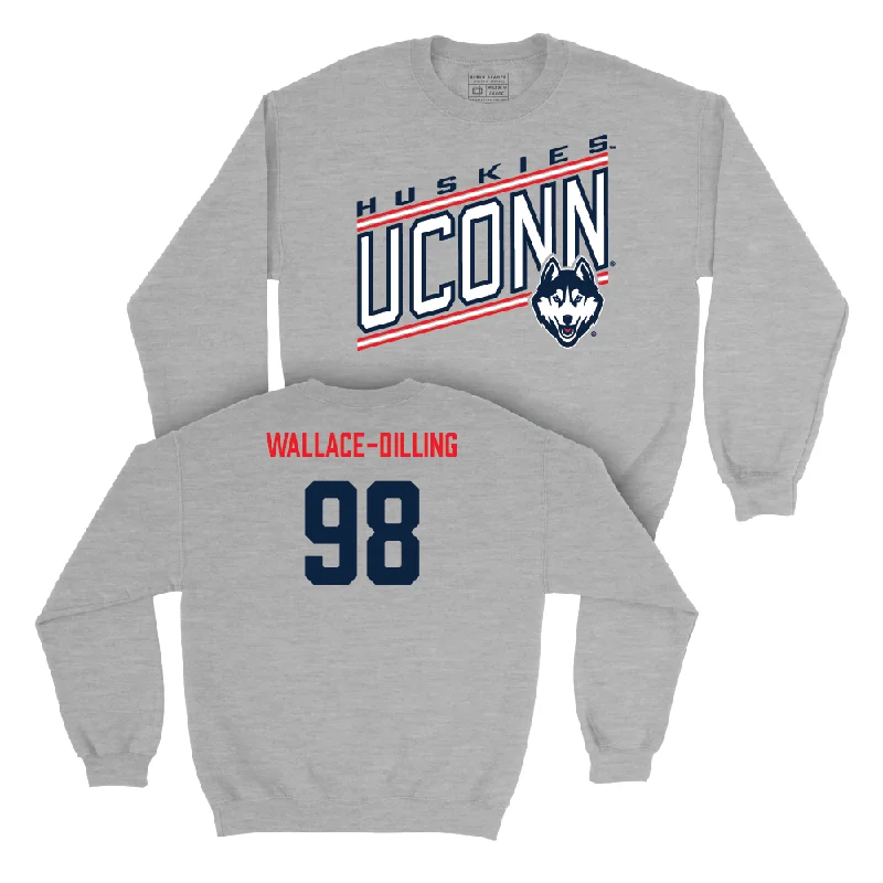 long sleeve office shirt-Sport Grey Football Vintage Crewneck   - Nathaniel Wallace-Dilling