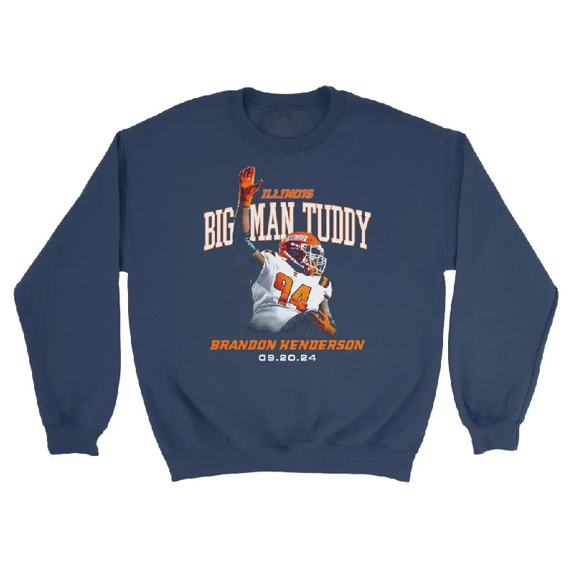 long sleeve tunic-EXCLUSIVE RELEASE: Brandon Henderson - Big Man Tuddy Crew - Navy