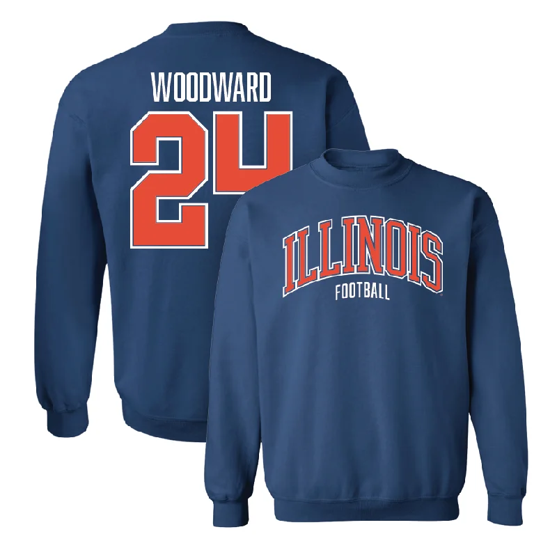 long sleeve insulated jacket-Navy Illinois Arch Crew  - Vernon Woodward