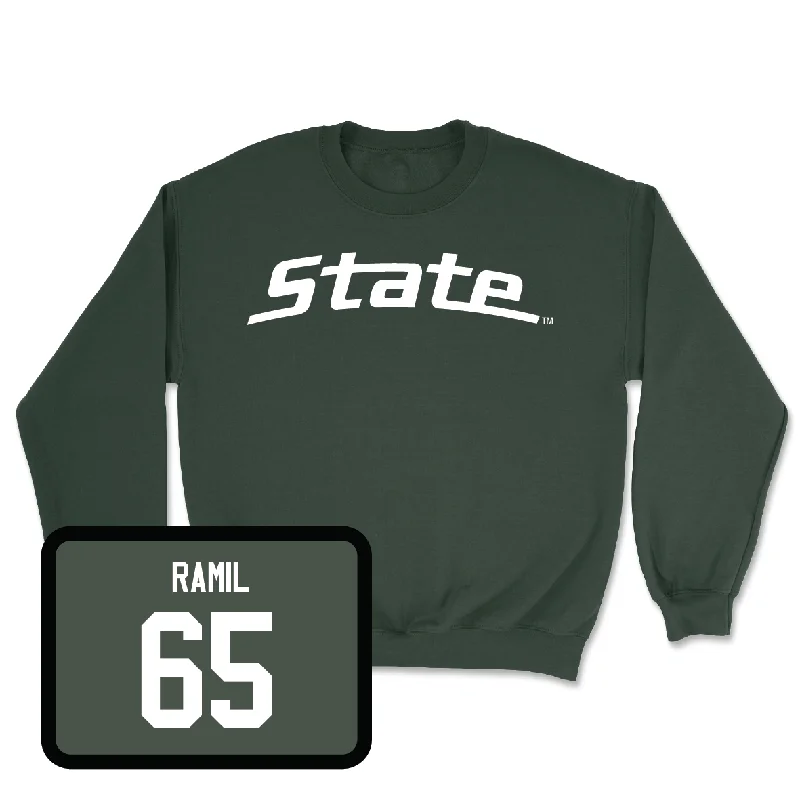 long sleeve fleece-Green Football State Crew - Stanton Ramil