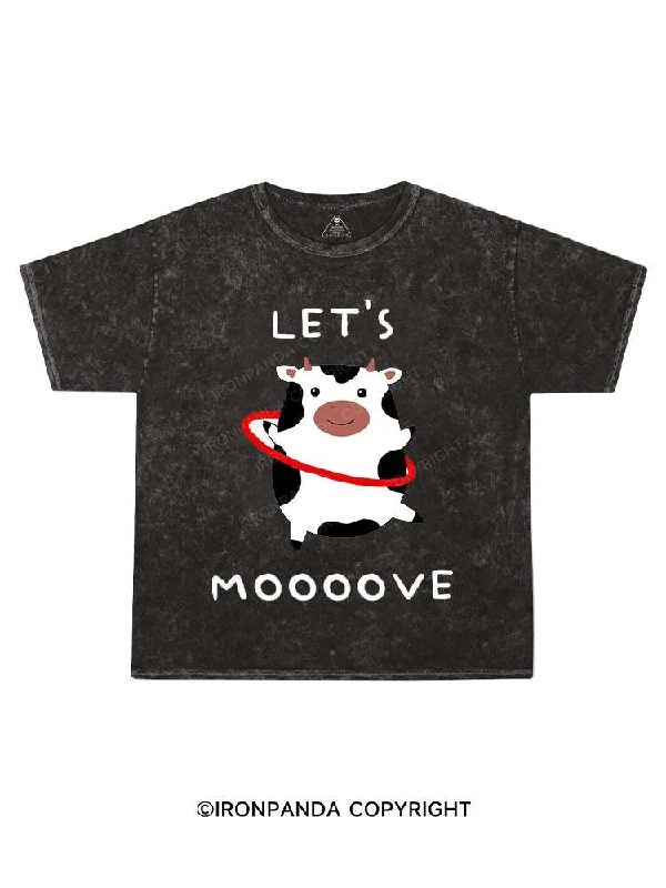 love T-shirt-Let's moooove Kids Washed T-Shirt