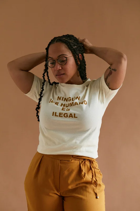 cartoon T-shirt-No Human is Illegal T-Shirt