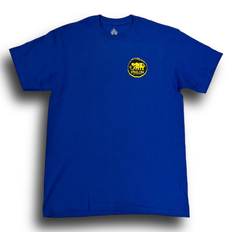 minimalistic T-shirt-Black Label - Riky Barnes 100% Biodegradable T-Shirt - Blue