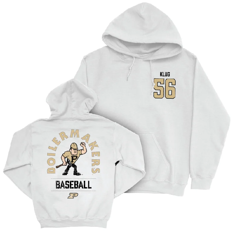 Premium hoodie-Baseball White Mascot Hoodie     - Austin Klug