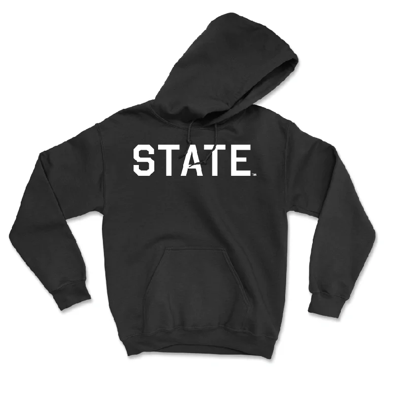 Sporty casual hoodie-Football Black State Hoodie - Nick Lauderdale