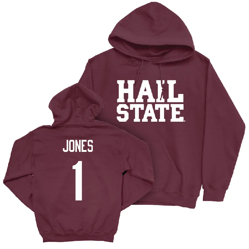 Spring autumn hoodie-Maroon Football Hail Hoodie - Michael Robinson Jr