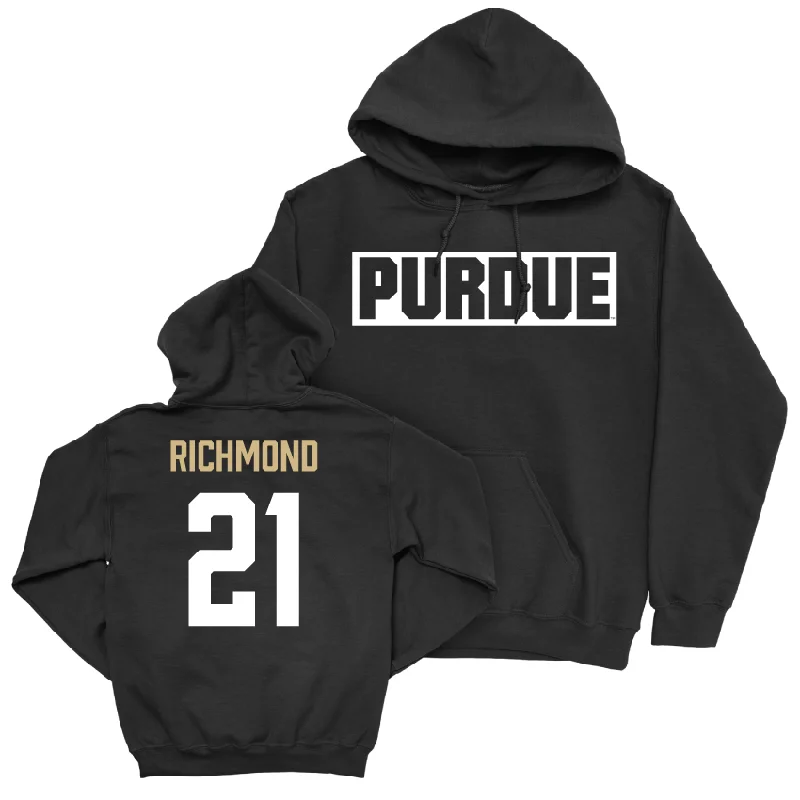 Simple hoodie-Baseball Black Staple Hoodie     - CJ Richmond