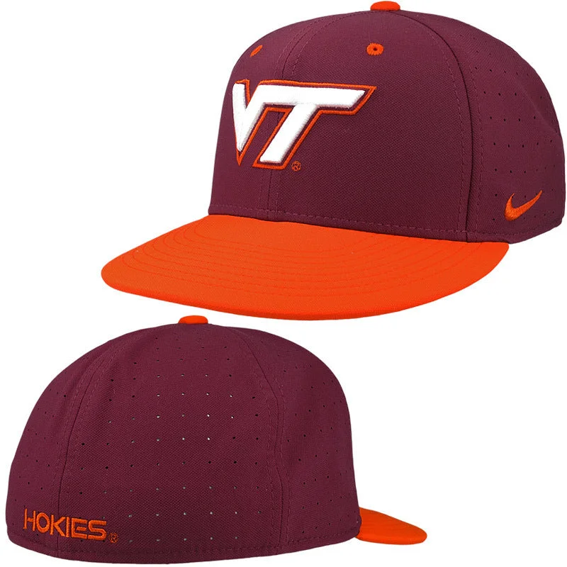 Cold weather winter hats-Virginia Tech Logo Fitted Baseball Hat by Nike