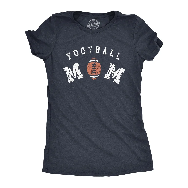 v-neck T-shirt-Football Mom Women's T Shirt