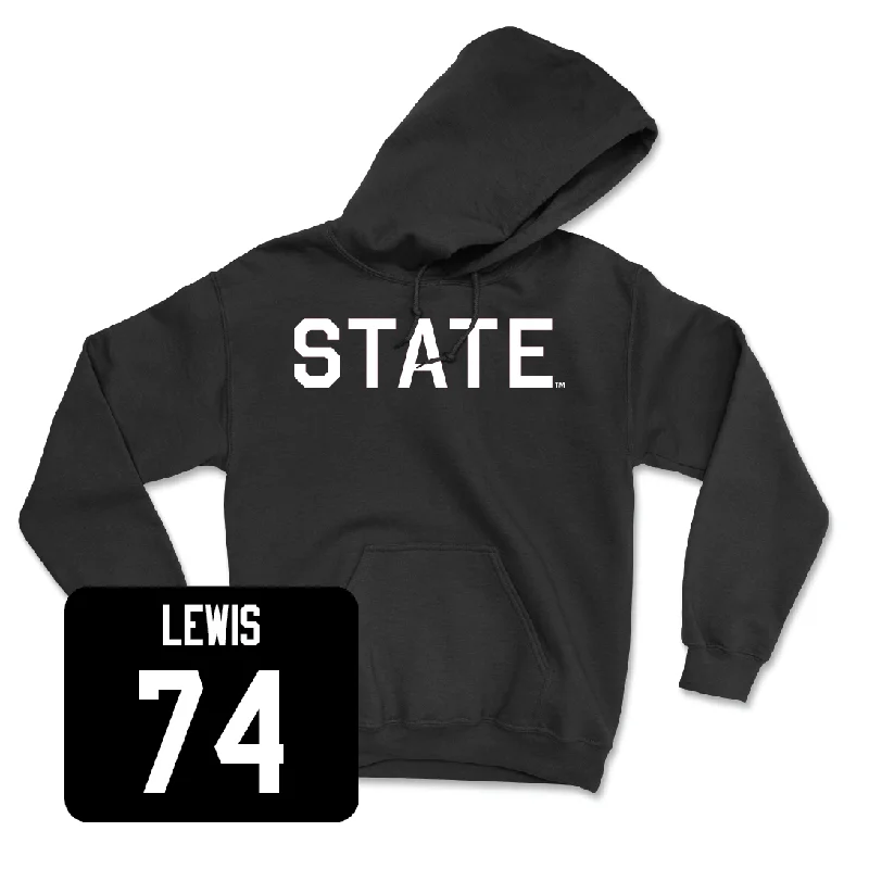 Comfortable hoodie-Football Black State Hoodie  - Jimothy Lewis