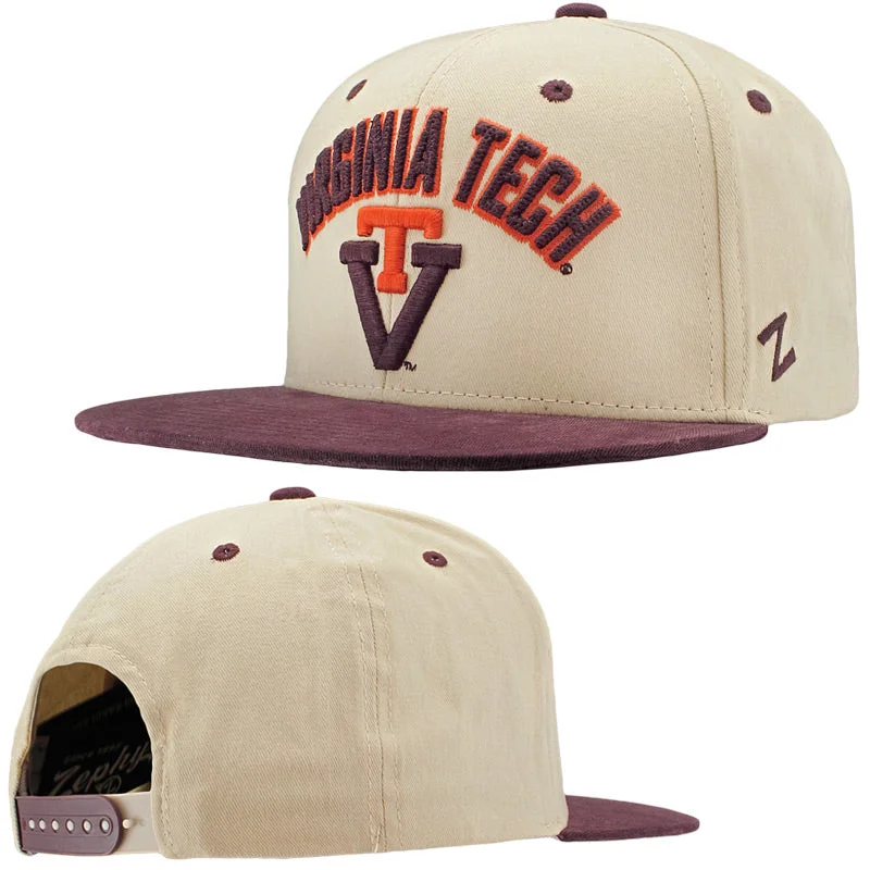 Cycling hats-Virginia Tech Milestone Vault Snapback Hat by Zephyr