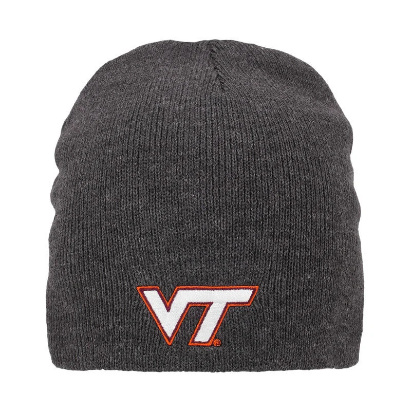 Custom designed hats-Virginia Tech Everest Knit Beanie: Charcoal