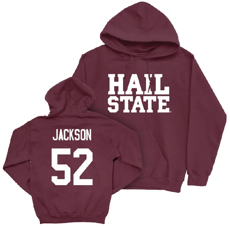 Kids hoodie-Maroon Football Hail Hoodie   - Grant Jackson