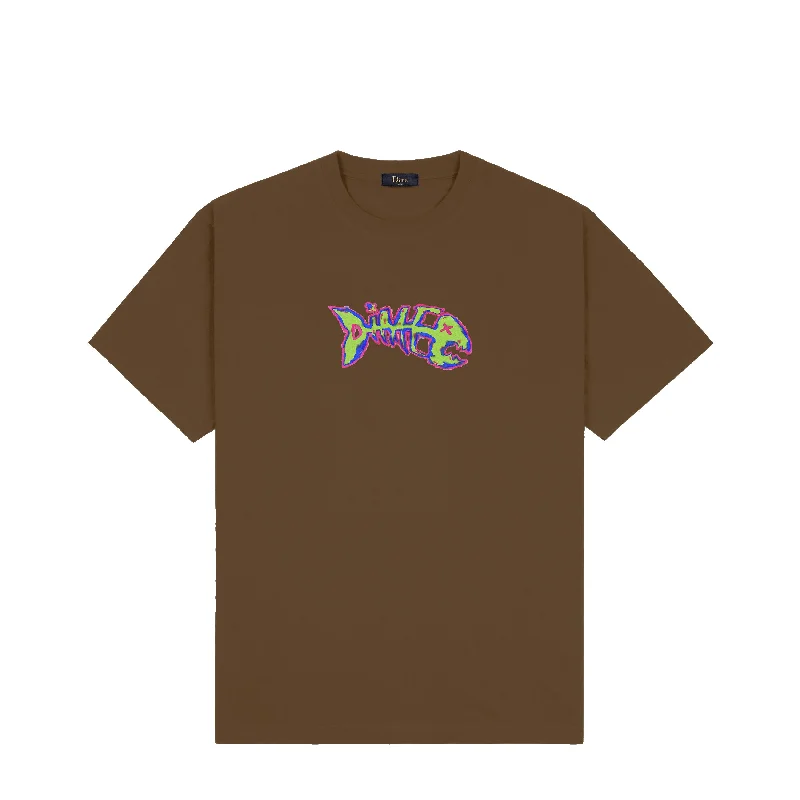 custom T-shirt-Dime - Bones Tee - Dark Brown