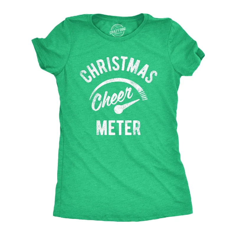 v-neck T-shirt-Christmas Cheer Meter Women's T Shirt