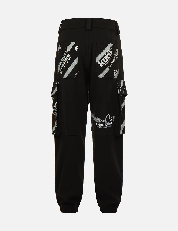 Workwear pants-Logo Printed Pannels Cargo Pants