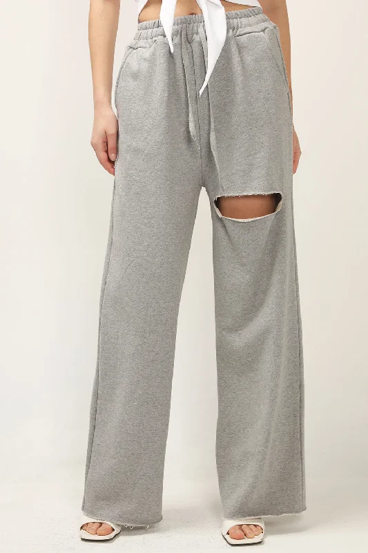 Denim pants-Nadia Slash Lounge Pants