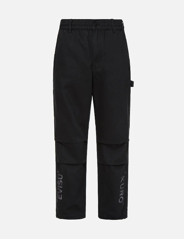 Long pants-Ukiyo-E Infused Logo Embroidered Worker Pants