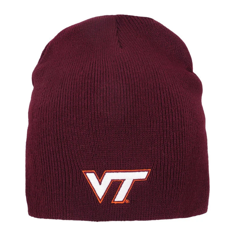 Plush hats-Virginia Tech Everest Knit Beanie: Maroon