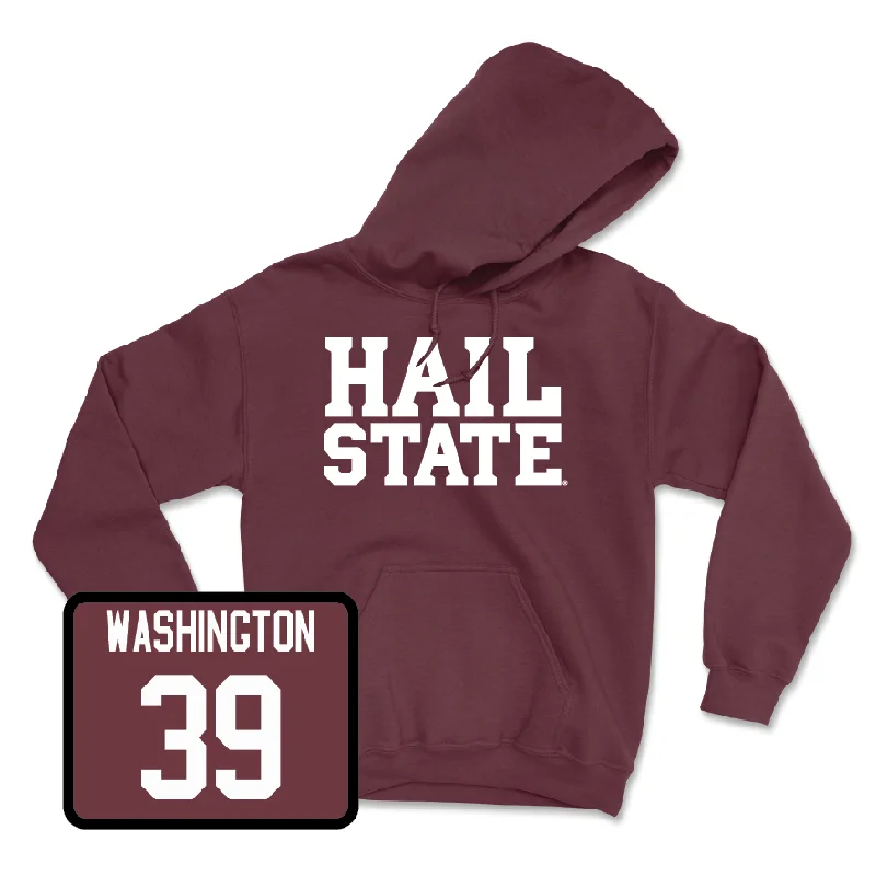 Celebrity hoodie-Maroon Football Hail Hoodie - Joshua Washington