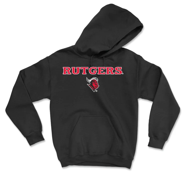 Logo hoodie-Football Black Rutgers Hoodie - Victor Konopka