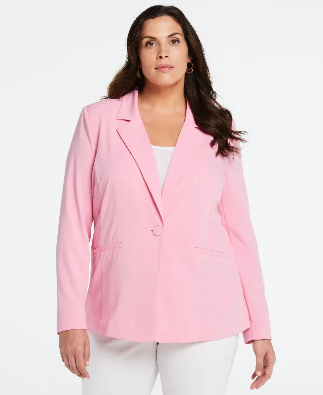 Comfortable jacket-Plus Size Single Breasted Blazer