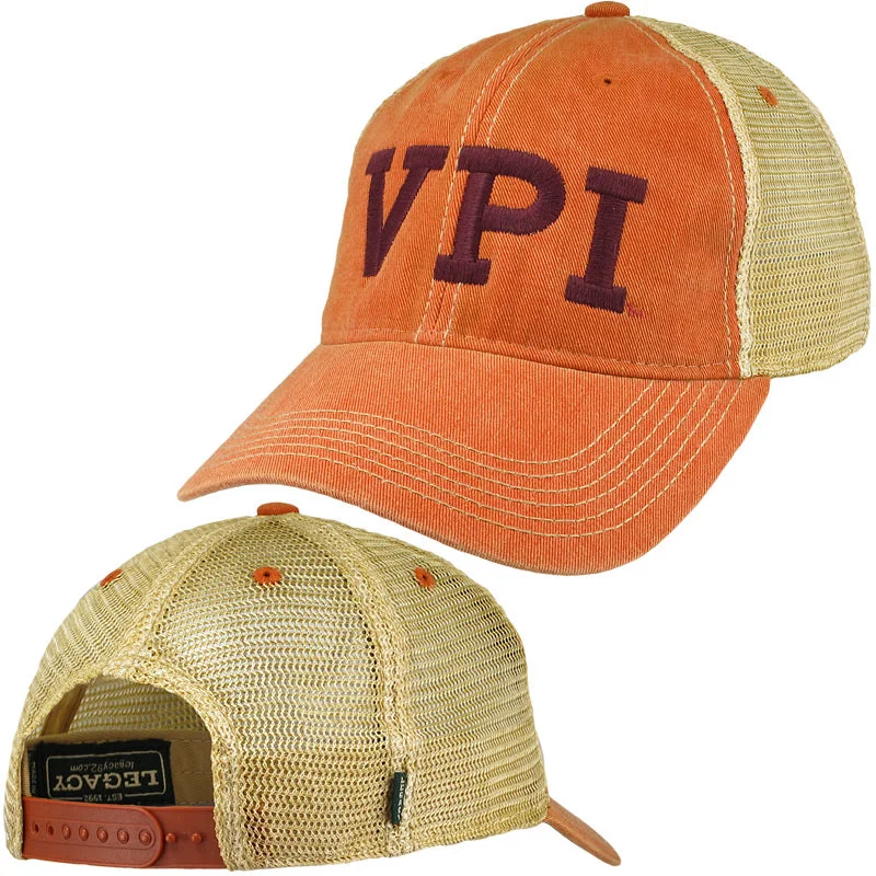 Cloudy day hats-Virginia Tech VPI Trucker Hat: Orange by Legacy