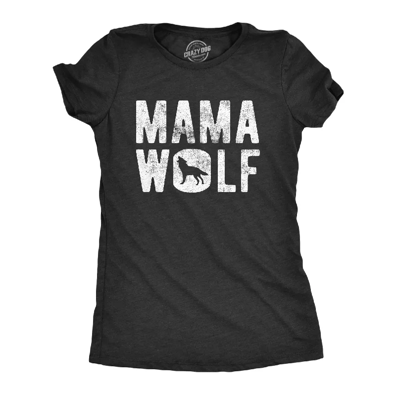 streetwear T-shirt-Mama Wolf Women's T Shirt