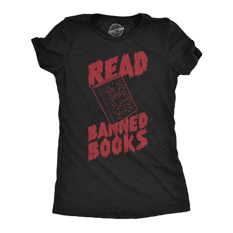 hipster T-shirt-Read Banned Books Women's T Shirt