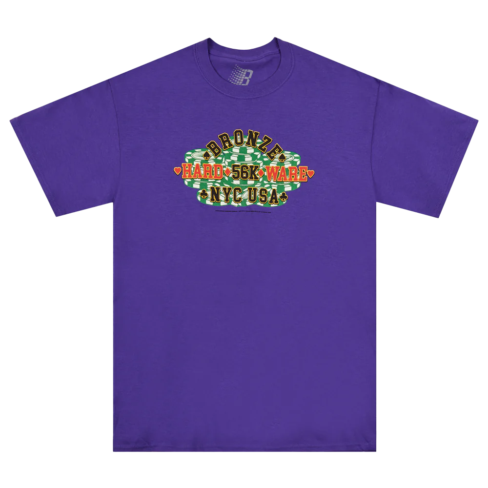 eco-friendly T-shirt-Bronze 56K - Poker Tee - Purple