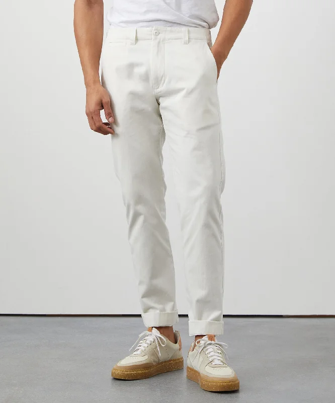 Embroidered pants-Straight Fit Favorite Chino in White