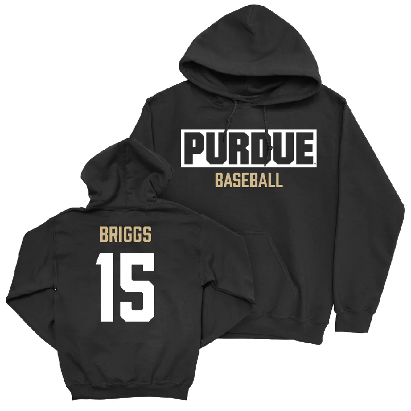 Backpack hoodie-Baseball Black Staple Hoodie     - Will Briggs