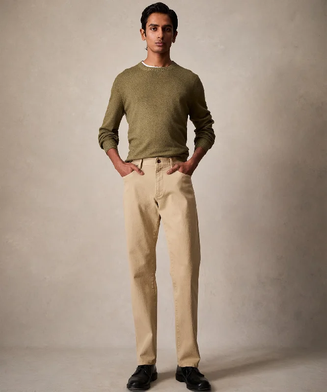 Printed pants-Slim Fit 5-Pocket Chino in Casual Khaki