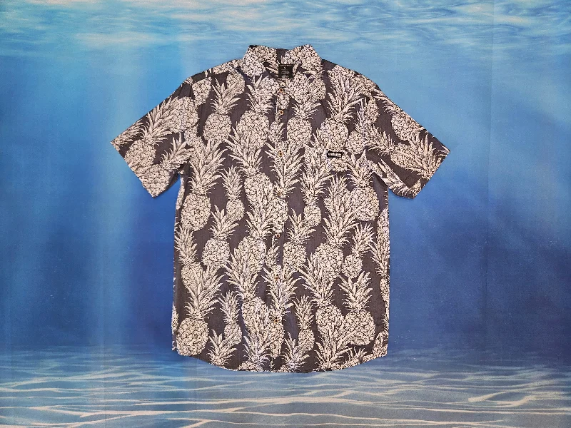 breathable T-shirt-Pineapples Button Down