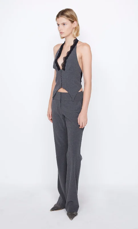 Double-layer pants-NAIDA PANT - CHARCOAL