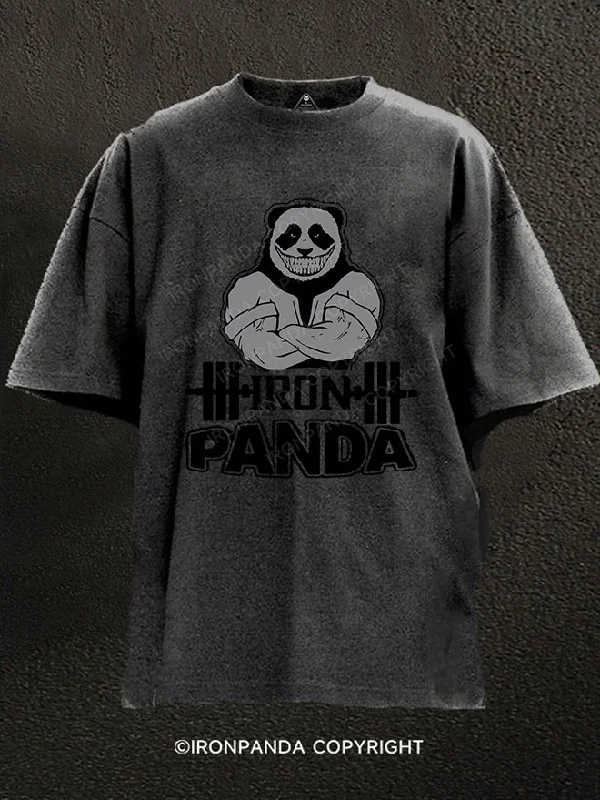 tie-dye T-shirt-ironpanda Washed Gym Shirt