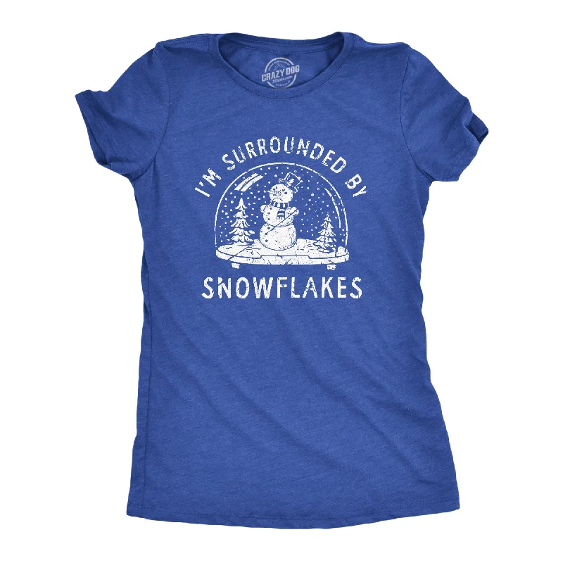 novelty T-shirt-Im Surrounded By Snowflakes Women's T Shirt